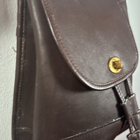 Coach Leather Vintage Classic Large Daypack Backpack Brown - Picture 3 of 5